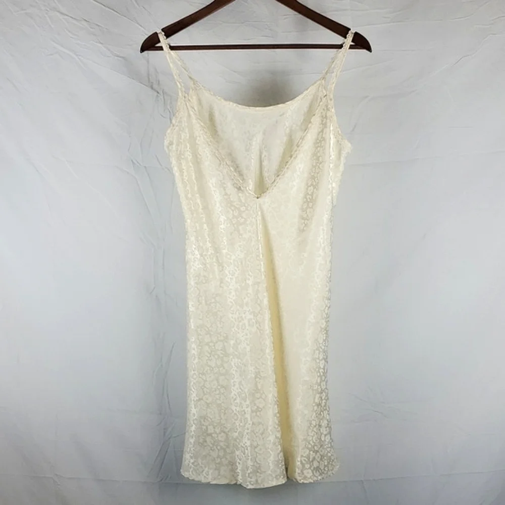 Vintage Erika Taylor Cream Satin Slip Dress - Picture 5 of 7